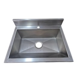 Lavatório com bancada para 01 torneira 50cm - Construinox